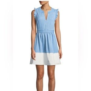 Kate Spade Dip Dye Denim Blue and White Dress size 4